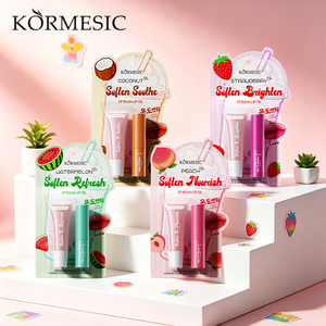 KORMESIC Private Label OEM Organic Korean Fruit Color-Changing <b>Lip</b> Balm Shimmering <b>Lip</b> Oil Soft Plump Moisturizing Fruit <b>Lip</b> Set - Product Image 1