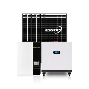 Prix ​​bas, centrale solaire hybride hors réseau de 15 000 W, prix au Koweït, avec onduleur Growatt <span class=keywords><strong>SPF5000ES</strong></span> et batterie 48 V 300 Ah - Product Image 1