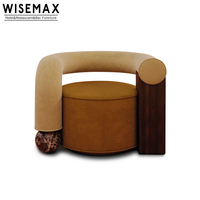Chaise Longue d'Appoint de Luxe Rétro Moderne WISEMAX Furniture, Fauteuil de Salon Contemporain avec Accoudoir pour Salon