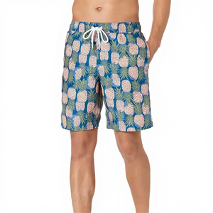 Men's Breathable Eco-Friendly High Waist Drawstring <b>Shorts</b> Set Digital Printing 100% Polyester Canvas Fabric Low MOQ OEM Custom - Product Image 2