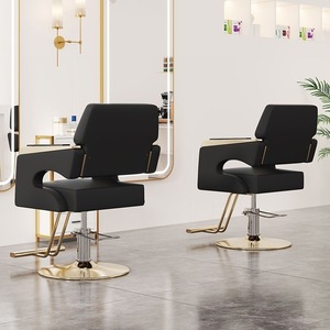 Ghế làm tóc bằng da tổng hợp có thể điều chỉnh độ cao thủy lực dành cho nữ, salon làm đẹp, tiệm cắt tóc, chân đế bằng kim loại, chỗ ngồi thoải mái - Product Image 6