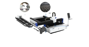 Machine de découpe laser à fibre automatique intégrée pour plaques et tubes, destinée aux équipements de tuyauterie métallique - Product Image 4