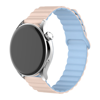 Bracelet de Montre Connectée en Silicone Magnétique Respirant de Luxe pour Hommes et Femmes, 20mm 22mm, Compatible Samsung Galaxy Watch 7 6 5 Pro 4