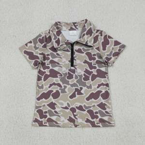Haut à fermeture éclair imprimé camouflage BT1727 pour bébé garçon, pull à manches longues pour nourrisson, pull à fermeture éclair pour enfant - Product Image 1