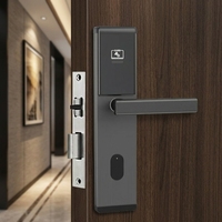 Cerradura Inteligente para Puerta de Hotel con RFID sin Llave, con Sistema de Software de Gestión Gratuito de por Vida, Lector de Tarjetas Inteligentes para Entrada de Hotel o Apartamento