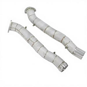 Tubo de Escape Delantero para Aston Martin DB12 4.0T 2023+, Tubos de Escape de Acero Inoxidable, Downpipe con Protección Térmica, Mejora Acústica - Product Image 5