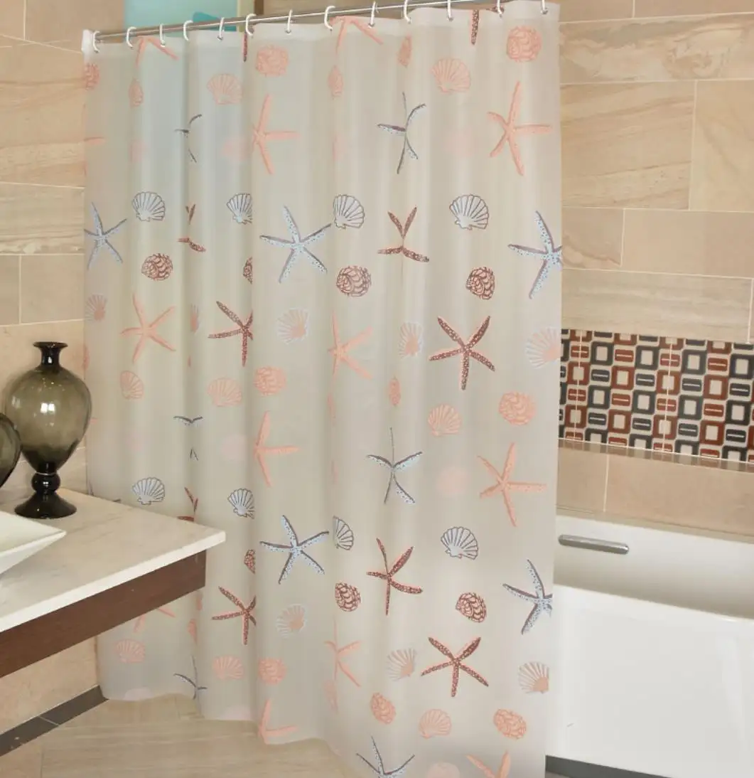 72 X 72 Inch Washable And Easy Dry Clear PEVA Shower Curtain Anti Mould Mildew Resistant Waterproof Bathroom Shower Curtain