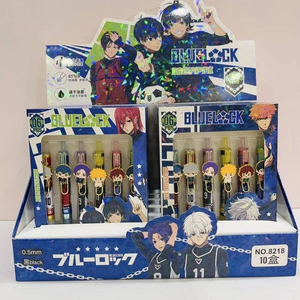 6 pièces/boîte Anime Gel stylo mignon dessin animé 0.5mm encre noire stylo à bille enfants apprentissage papeterie récompense cadeau de fête des enfants - Product Image 1