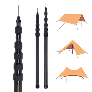 Perche télescopique extensible en fibre de carbone durable de 3 m à 6 sections <span class=keywords><strong>avec</strong></span> système de verrouillage par rotation pour bâche, idéale pour le camping, la randonnée et les outils de tente. - Product Image 6