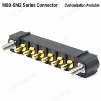 Connecteur rectangulaire M80 plaqué or sur mesure pour montage sur circuit imprimé, connecteur d'alimentation pour équipement d'automatisation industrielle