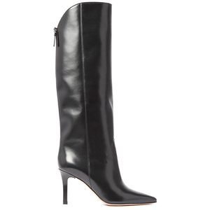 <span class=keywords><strong>Stivali</strong></span> Alti al Ginocchio da Donna Xinzirain, Design Personalizzato, Tacco Alto, Gambale Largo, Taglia 43, in Pelle Nera - Product Image 1