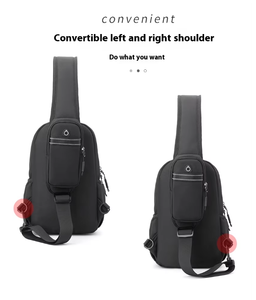 남성용 아웃도어 캐주얼 슬링백 다기능 남성용 체스트백 물병 포켓 포함 휴대용 방수 크로스바디 백 - Product Image 3