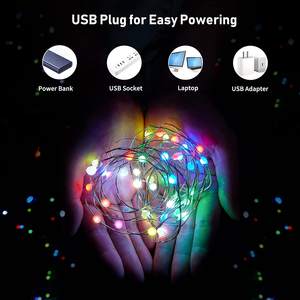 Tira de luces LED RGB con Control por aplicación Tuya para Navidad, árbol de Navidad inteligente con Wifi, alimentación por USB, música, para exteriores - Product Image 4