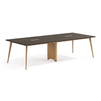 Table de conférence moderne en L blanche pour 4 personnes, bureau modulaire écologique et mobile pour salles de réunion et salles de conseil