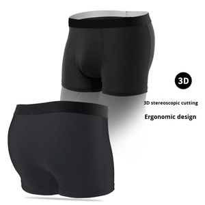 CELINN Custom Brand <b>Mens</b> Long Boxer Brief <b>Stretch</b> Cotton Blend Moisture Wicking Adult Sexy <b>Men</b> Underwear - Product Image 6