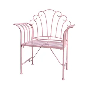 Allsome — <span class=keywords><strong>banc</strong></span> de jardin <span class=keywords><strong>Vintage</strong></span> en <span class=keywords><strong>fer</strong></span> <span class=keywords><strong>forgé</strong></span> rose, meubles d'extérieur, siège en métal - Product Image 1
