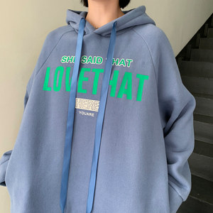 Factory Oversized Korean Style Winter New Women Fleece Hooded Print <strong>Long</strong> <strong>Sweatshirts</strong> <strong>Ladies</strong> Loose Maxi <strong>Sweatshirt</strong> Hoodie Dress - Product Image 4