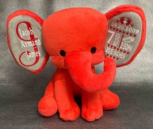 Peluche Éléphant en Coton PP Blanc 100% de 25 cm pour Décorations de Fête de Remise des Diplômes, Adapté aux Enfants - Product Image 2