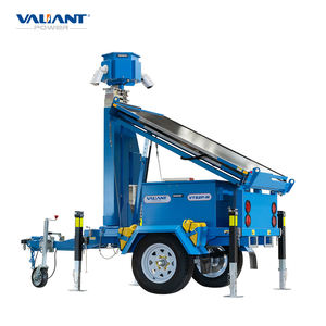 Système de sécurité mobile MSU avec panneaux solaires, caméras IA, modem 4G/5G, haut-parleur IP, détection de personnes et détection faciale - Product Image 1