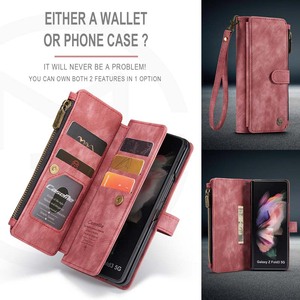 Nueva Cartera Multifuncional Retro <span class=keywords><strong>de</strong></span> Cuero con Soporte, Ranuras para Tarjetas, Bolsillo con Cremallera, Fundas para Teléfono para <span class=keywords><strong>Samsung</strong></span> <span class=keywords><strong>Galaxy</strong></span> Z Fold 4 5 6 - Product Image 5