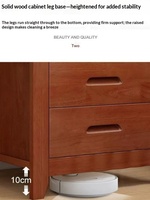 Table de chevet moderne minimaliste en bois massif, 2 tiroirs, petite taille, pas d'assemblage requis, meuble de rangement pour la maison