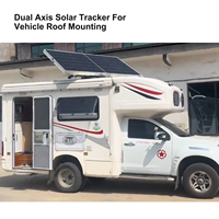 Traqueur de panneaux solaires à double axe en alliage d'aluminium haute résistance pour toit de SUV avec rotation à 360° °   Suivi solaire avec actionnement par actuateur linéaire