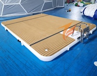 Plateforme de natation gonflable pour yacht flottant de 3x2 mètres avec échelle