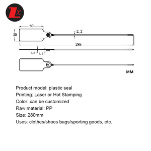 <strong>Custom</strong> Plastic <strong>Security</strong> Clothing Tags Seal Garment <strong>Labels</strong> - Product Image 4