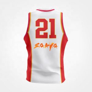 Canottiere personalizzate con Logo basket indossa l'<span class=keywords><strong>ultimo</strong></span> Design completo della <span class=keywords><strong>maglia</strong></span> da basket a sublimazione - Product Image 2