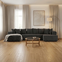 Ensemble de canapés en tissu en forme de U pour appartement, hôtel, villa