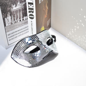 <span class=keywords><strong>Masque</strong></span> <span class=keywords><strong>de</strong></span> disco en plastique avec verre réfléchissant incrusté pour festival et soirée disco, miroir clignotant, nouveau style - Product Image 3