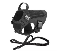 2025 Gilet tactique durable pour animaux de compagnie, Manteau rafraîchissant pour chats et chiens, Laisse pour chien, Harnais de poitrail robuste pour l'entraînement extérieur des animaux de compagnie et Ensemble de laisses