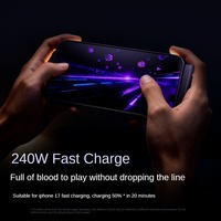 Câble de charge rapide 240W avec support pour téléphone 90 °   Coude 360 °   Câble de jeu rotatif multi-angle, tressé, pour iPhone 17