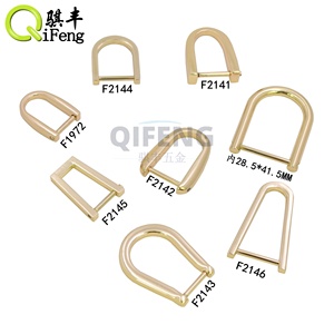 Matériel de sac à main <span class=keywords><strong>20</strong></span> <span class=keywords><strong>mm</strong></span> D anneau boucle or clair mode métal D anneaux pour sac à main - Product Image 6