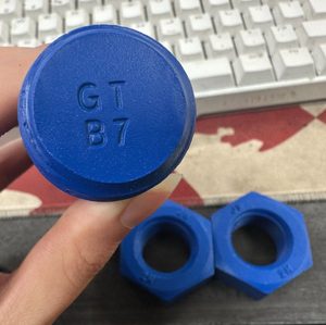 Solar Energy Fastening Components 1" x 7-1/4" <strong>Fluorcarbon</strong> Coating ASTM A.193 Gr.B7 Stud Bolts and Nuts ASTM A.194 GR 2H - Product Image 3