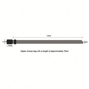 Ceinture en Soie Tressée Anti-Vol pour Voyage, pour Femmes et Hommes, Portefeuille Dissimulé Portable pour Argent, 120cm Polyester/Coton - Product Image 6