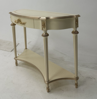 Table d'entrée en bois sculpté de luxe, style européen, 4 pièces