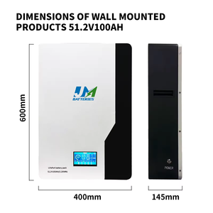 ระบบกักเก็บพลังงานภายในบ้านแบบติดผนัง Powerwall 48V 100AH/200AH 10KWH/5KWH แบตเตอรี่ลิเธียมไฮบริดกริด JM-W-51.2V100Ah 5 K - Product Image 3