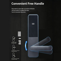 Cerradura de Puerta de Hotel V602 con Múltiples Métodos de Desbloqueo: Llave/Tarjeta/Contraseña/Control Remoto/Mini Programa