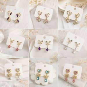 <b>Earrings</b> Wholesale Bulk 14K <b>Gold</b> Plated Fashion Flower Stud <b>Dangle</b> <b>Earrings</b> - Product Image 4