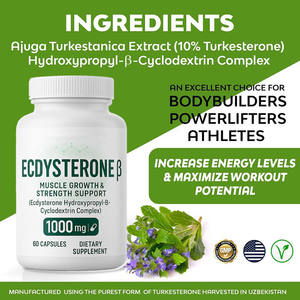 Supplément OEM Ecdysterone et croissance musculaire-60 Capsules, 1000mg pour adulte - Product Image 2