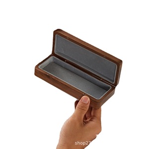 Walnut Wood Eyeglass Case Rectangle 16x6.5x4cm For <b>Prescriptions</b> And Sunglasses Storage Display - Product Image 5