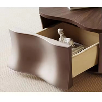 Table basse moderne de luxe, petite table basse de luxe avec rangement, table centrale en bois pour salon