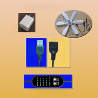 Rallonge électrique avec minuterie à distance, câble de commande de vitesse USB pour petits ventilateurs de plafond et appareils de chauffage