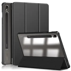 Net-trường hợp TPU trifold đứng trường hợp máy tính bảng cho Samsung Galaxy Tab S9 / S9 FE tùy chỉnh Acrylic Vỏ bảo vệ