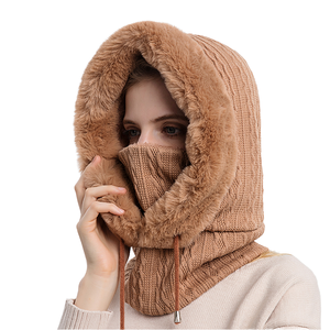 Geehu Outdoor Winter Ski <b>Hat</b> with <b>Warm</b> Scarf Mask Cross-Border Cold-Proof Cap for Adults Digital Printed Common Fabric - Product Image 1