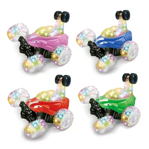 有趣的廉价rc玩具儿童遥控特技汽车玩具带灯