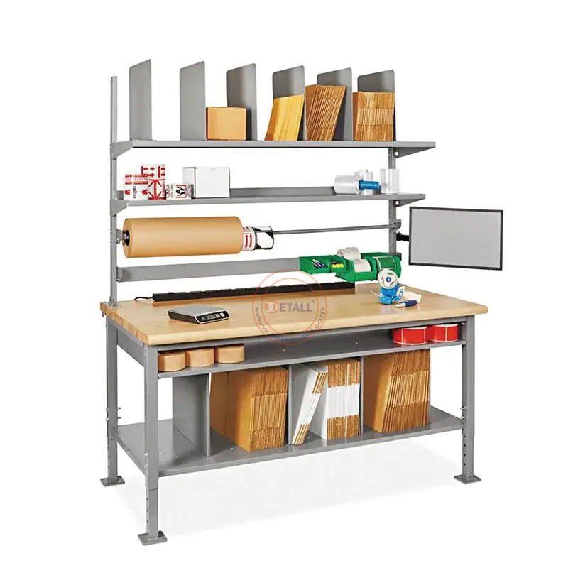 Laminated wood top packing work table