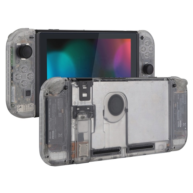 Clear Shell for NS Switch Customized Replacement Kickstand Housing Cover Shell Back Case for Nintendo Switch Console