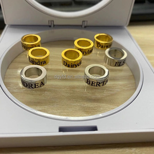 สร้อยข้อมือสลักชื่อเด็ก สร้อยข้อมือสลักชื่อครอบครัวสำหรับคุณพ่อ สามี สร้อยข้อมือสแตนเลสสตีลแบบปรับได้พร้อมจี้ทรงกระบอก - Product Image 6